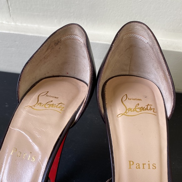 Christian Louboutin Brown D’Orsay Heel size 39 - Picture 2 of 11